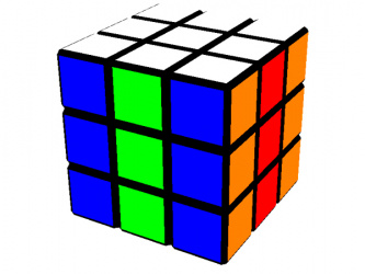 Узор на Кубике Рубика 3х3: Вертикальные линии
