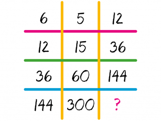 Головоломка с числами: определите какое число должно стоять вместо знака вопроса.