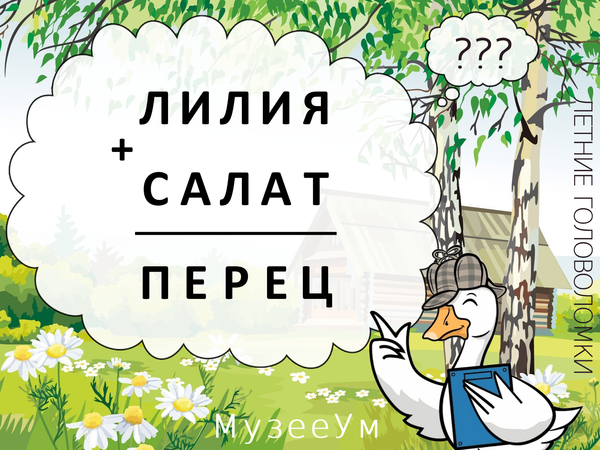 Математический ребус, летняя головоломка МузееУм