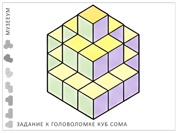 Головоломка Кубики Никитина: соберите фигуру по схеме