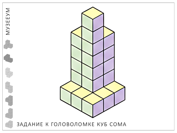 Головоломка Кубики Никитина: соберите небоскреб по схеме