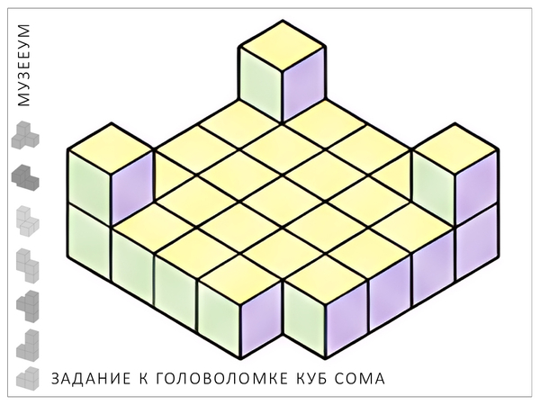 Головоломка Кубики Сома: схема-картинка арена