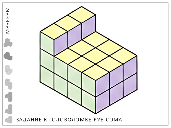 Головоломка Кубики Никитина: соберите фигуру по схеме