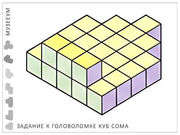 Головоломка Кубики Никитина: соберите фигуру по схеме
