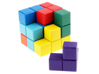 Головоломка: Куб Сома цветной