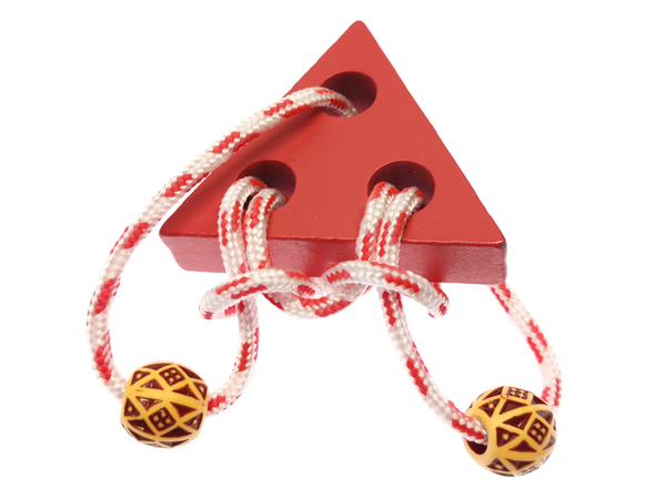 Сложная деревянная веревочная головоломка Огонь