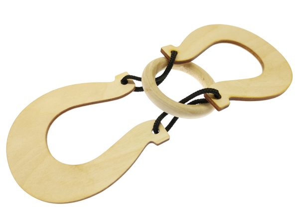 Простая деревянная веревочная головоломка Подковы