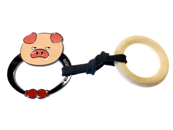 Металлическая веревочная головоломка Повод с поросенком