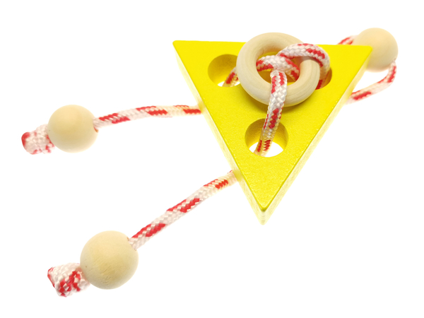 Простая деревянная веревочная головоломка Воздух