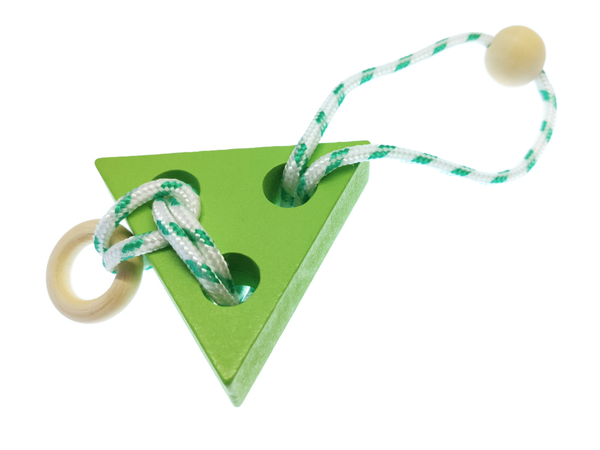 Простая деревянная веревочная головоломка Земля